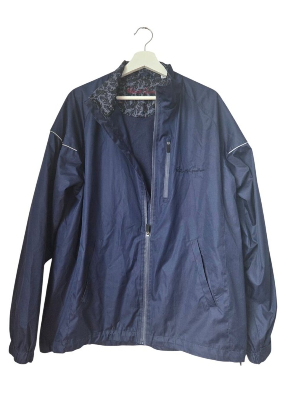 Robert Graham Navy Lightweight Windbreaker Jacket XL Classic Fit